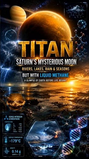 Saturn’s Moon Titan Is Stranger Than You Think 🚀 #Titan #SaturnMoon #Space #NASA #Science #Cosmos