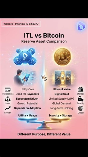 ITL vs Bitcoin… are they the same? 🤔. #Interlink #ITLG #ITL #ITLX #ITLXDEFI