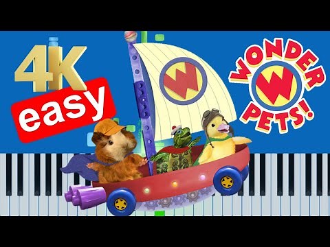 Wonder Pets Theme Song (Slow Easy) Piano Tutorial 4K