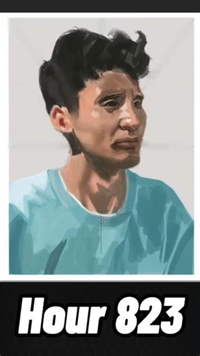 Hour 823 of learning to draw and paint #art #shorts #10000hrs #portrait #painting #learning