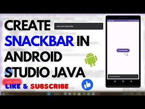 How to Create a Snackbar App in Android Studio (Java) - Step-by-Step Tutorial