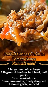 Stuffed Cabbage Rolls in Tomato Sauce #fblifestyle | Sophia’s Easy Recipes