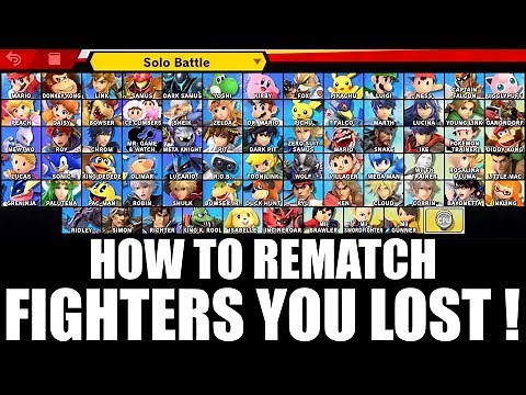 HOW TO Rematch and Unlock Every Fighter You LOST in Super Smash Bros Ultimate