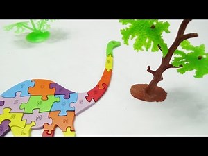 Alphabet ABC Dinosaur Wooden Puzzle Educational Toy