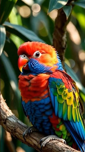 Nature’s Living Rainbow 🦜 | Stunning Colorful Parrot | #birds