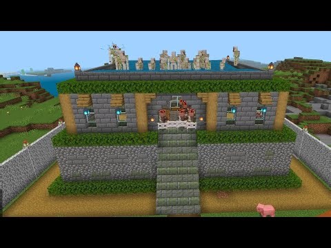 🔥 Aesthetic Trading Hall with Iron Farm 🔥 | Works in Java & Bedrock Edition #minecraft