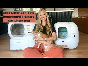 Looking for a safe automatic litter box? You’ll Want the homerunPET Smart Cat Litter Box! #ad