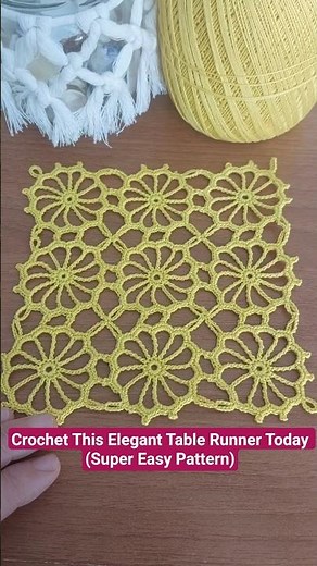 Crochet This Elegant Table Runner Today (Super Easy Pattern)