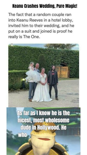 Keanu reeves crashes wedding in a hotel lobby #shorts #memes #unitedstates