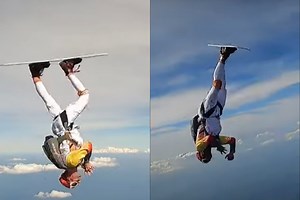 Skysurfer breaks his own world record