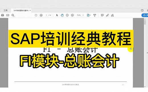 易拓SAP培训 FI模块总账会计 SAP经典视频教程 财务实操培训系列课程