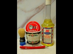 Classic Samurai shavette, Arko and Stephan Spicy aftershave