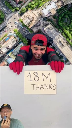 Jumping from the top of the building‼️yea just a greenscreen prank😱😍