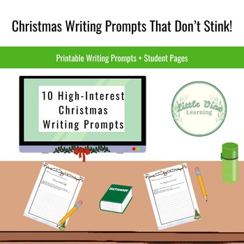 Christmas Writing Prompts | Warm-Ups | Middle School ELA | Low Prep