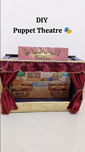 Puppet Theatre 🎭✨ #shorts #viralshorts #puppetshow #diy #puppettheatre #aminacreationscrafts