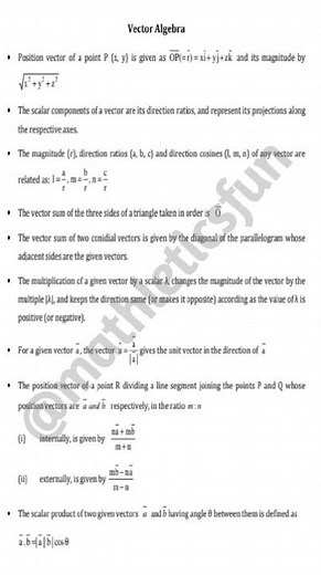 #12thclass vector and scaler| #formula| #maths