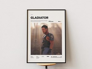Gladiator Film Poster, Russell Crowe and Joaquin Phoenix Starring on Gladiator Print, Ridley Scott's Movie Poster, Movie Themed Wall Decor - Etsy