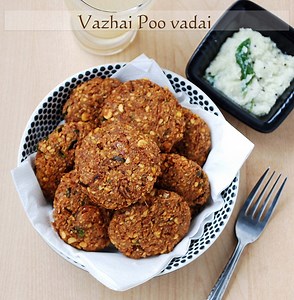 Vazhaipoo vadai, Banana flower vadai recipe - Raks Kitchen