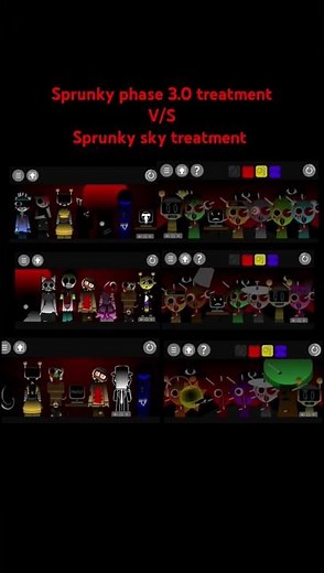 sprunky phase 3.0 treatment v/s sprunky skkyy treatment #sprunkincredibox #incredibox #sprunkimod