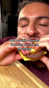 Quarter pounder w Cheese but HALF the calories 🤯 #reels #mcdonalds #cheeseburger #healthyburgers #healthyrecipes #foodreels | ice.karimcooks