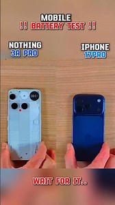 ⚡📱 NOTHING 3A PRO VS IPHONE 17PRO BATTERY TEST!!