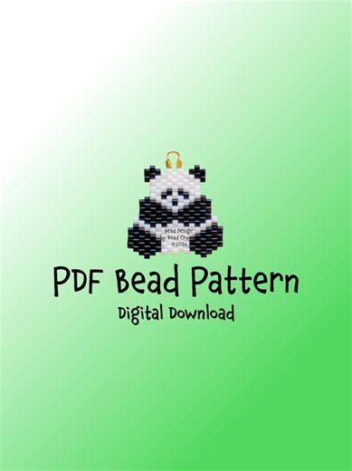 Brick Stitch Onigiri Panda Beading Pattern, DIY Craft (PDF Digital Download) - Etsy UK