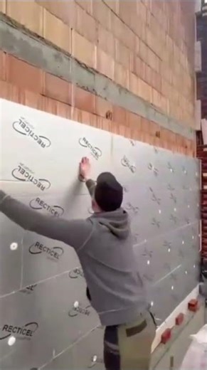 Installing Insulation Panels for a Stronger Energy Efficient Wall Build#popular #contruction #skills