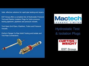 Hydrostatic Test & Isolation Plugs