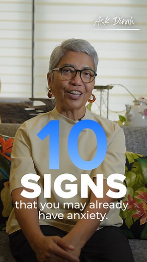 313K views · 10K reactions | How would you know if you’re experiencing anxiety? You can check whether you are experiencing these 10 signs. The first step to healing anxiety is becoming aware so you can take a pause and signal your body that you are safe. #AskDinah #MentalHealthAwareness #AnxietySigns #StressAndSleep #EmotionalHealth #PauseAndBreathe | Dinah Salonga | Facebook