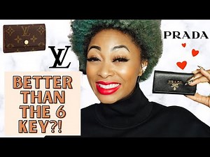 PRADA KEY HOLDER Review *better than the Louis Vuitton 6 Key?!* I can actually fit my car key!!!