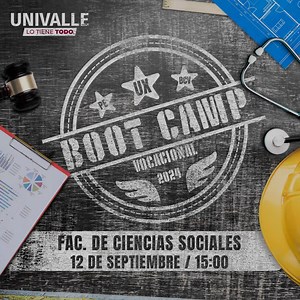 🎓 ¡Descubre lo que se siente estudiar Derecho, Psicología, Comunicación y Medios Digitales en Univalle! 🌟 👩‍⚕️👷‍♂️ Vive un día la carrera de tus sueños en el mejor campus del país, este 12 de septiembre, a partir de las 15:00. 🚀 Confirma tu asistencia ahora! 🔗 https://bit.ly/BootcampVocacional Cupos limitados ¡Asegúrate tu lugar! #BootcampVocacional #ExperienciaUnivalle #UnivalleBolivia | Univalle La Paz