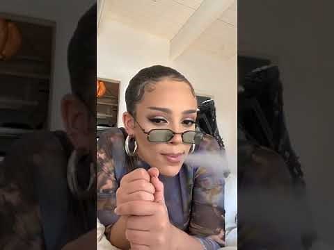 Doja Cat smoking on TikTok Live