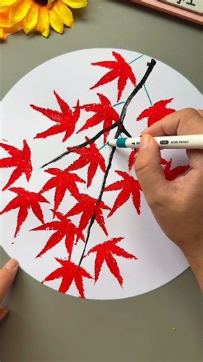 As autumn deepens, use leaves to print beautiful autumn creative paintings "Maple Leaves" #fblifestyle #painting #drawing | Art, Crafts and Journals