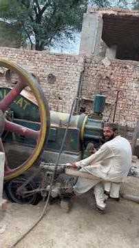 Starting Old Black Engine!! 35Hp Old Black Engine VIP Sound Amazing Working Biggest Old Engine!!Shah