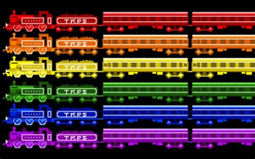 彩色列车-铁路车辆-学习颜色