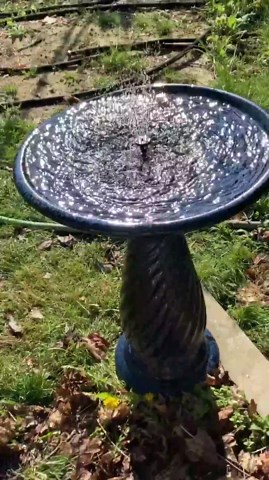 2.5W Upgraded Solar Bird Bath Fountain Pump, 7" Solar Powered Water Fountain with 6 Nozzles, for Bird Bath, Garden, Pond, Pool, Outdoor - Solar Water Pump for Birds & Decor
