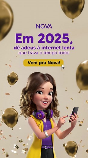 Você não vai ficar mais um ano inteiro com internet ruim, né? Vem para a Nova Telecom!