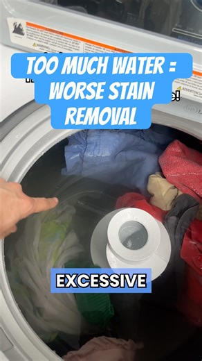 Too Much Water = Worse Cleaning Results In Laundry