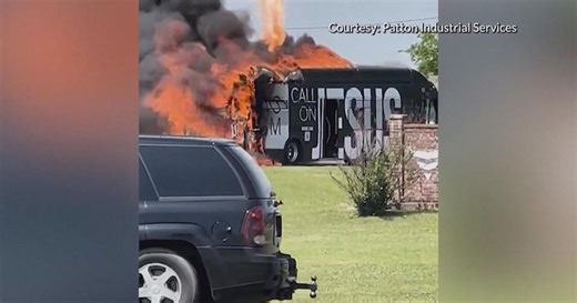 'Jesus' bus bursts into flames in Louisiana following massive explosion; driver hailed as hero