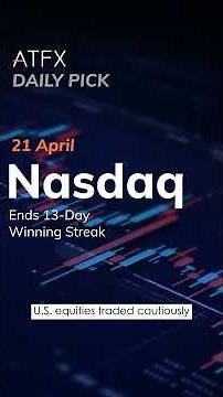 Nasdaq 100 analysis today: Nasdaq ends 13-day winning streak as investors stay cautious | ATFX