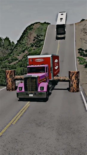 Hi! New short video Long Capsule Bus & City Buses vs Logs Trap in the game BeamNG.drive