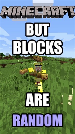 Minecraft, But BLOCKS DROP RANDOM ITEMS.... #foryou #minecraft #minecraftbut #meme #smallyoutuber