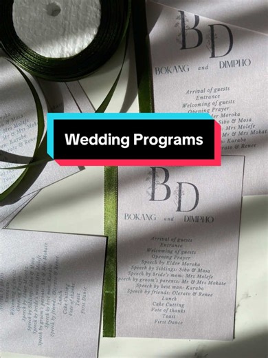 Creative Wedding Programs Ideas