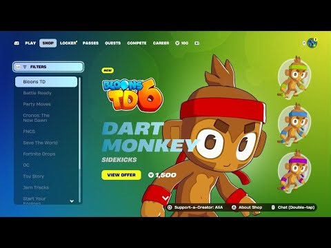 Fortnite | *NEW* BloonsTD6 Dart Monkey Bundle Review & Overview / is it Worth it???