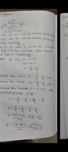 Cells in parallel 2nd puc physics.#pucphysics#class12physics #physicsclass12