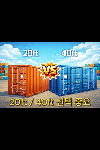 컨테이너 사이즈 모르면 손해봅니다 (20ft vs 40ft vs LCL)