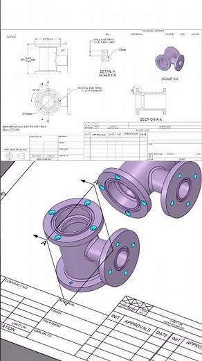 How Engineering Drawings Actually Work (Front View, Sections & Third-Angle Projection #engineering