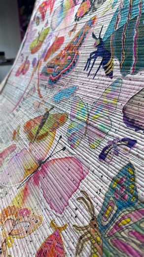 Laura Heine on Instagram: "My latest collage quilt has just been released! Dream Big 33x56 is available at your nearest quilt shop or check out my website."