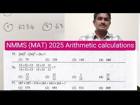 NMMS 2025 Arithmetic calculations Bits Explained 