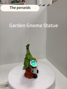 The perseids Gnome Garden Decor Statue Gnomes Decoration, Glowing Elf Dwarf Sculpture and Statues Miniature Mold for Garden Decor Home Outdoor Patio Lawn Yard Decor (Blue Flower)